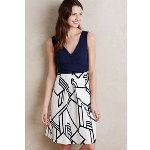 Anthropologie HD in Paris Ardmore Blue White Dress